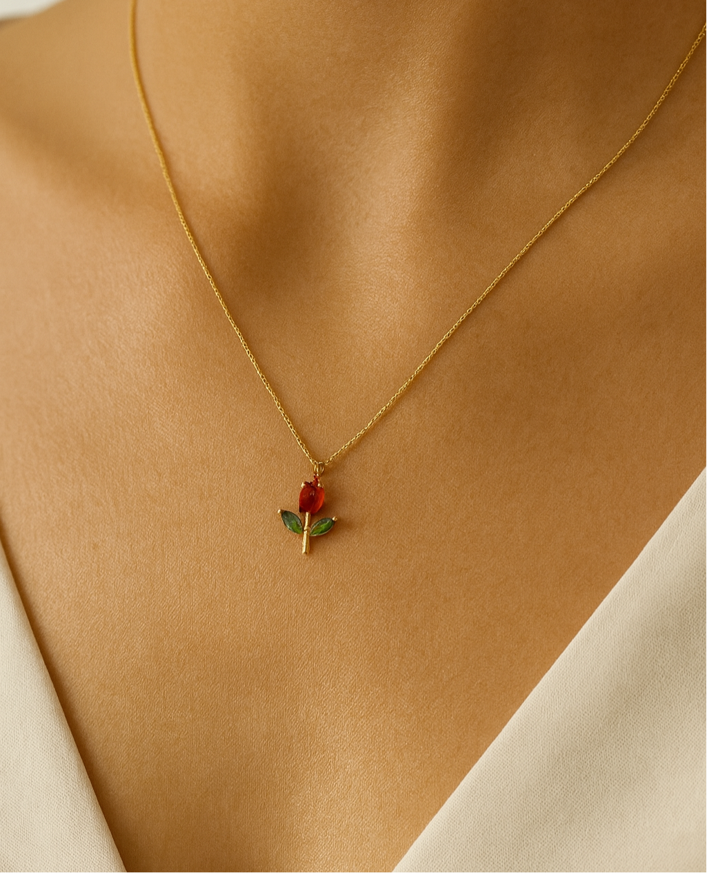 Tulip Minimal Necklace