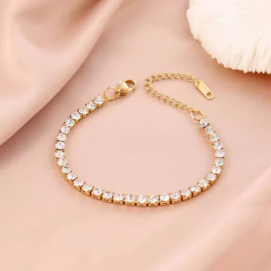 Lean Tennis Bracelet #Gold