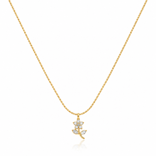 Tiny Rose Necklace