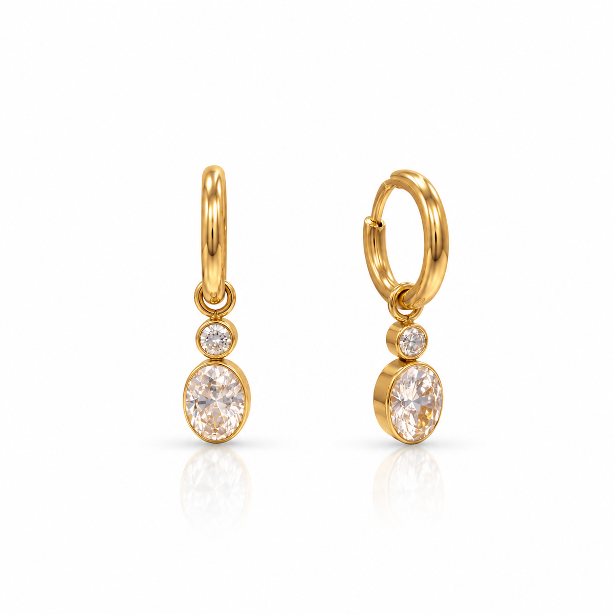 Oval Drop Earrings