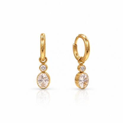Oval Drop Earrings