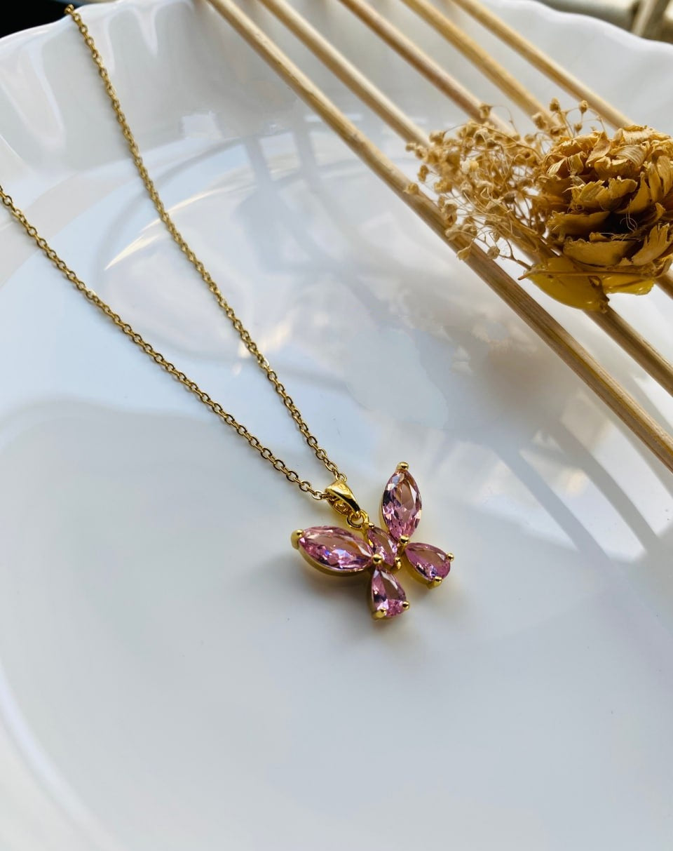 Crystal Butterfly Necklace