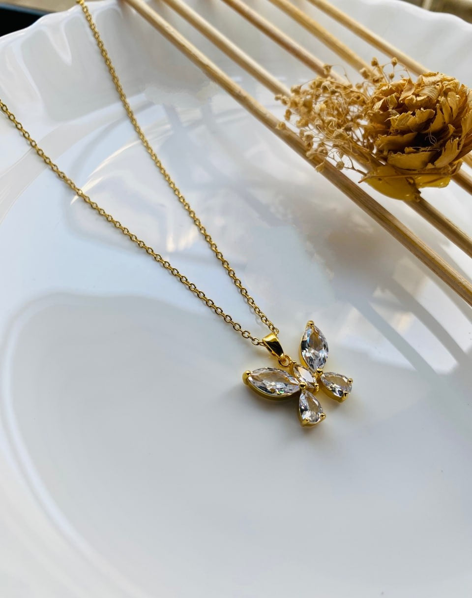 Crystal Butterfly Necklace