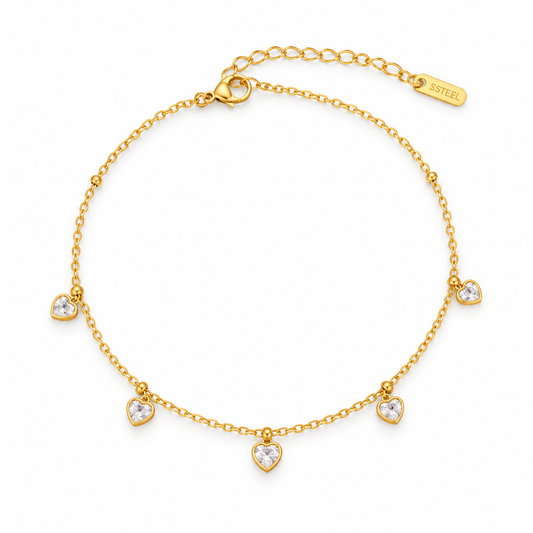 Heart Stone Anklet