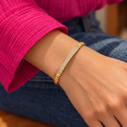 Alina Double Row Crystal Bangle