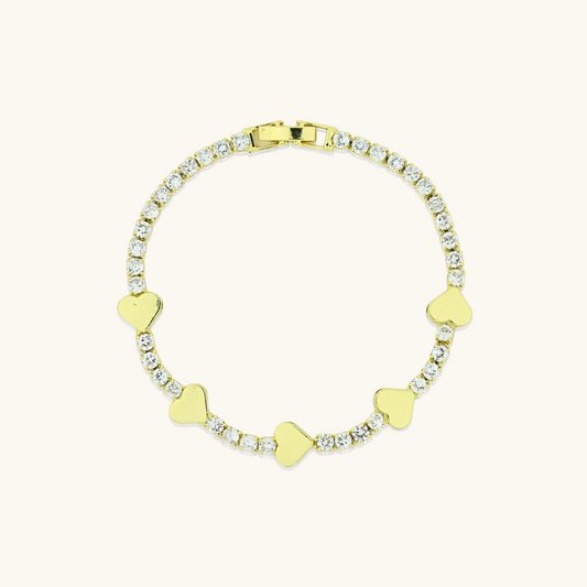 Heart Tennis Bracelet