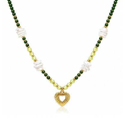 Matcha Heart Necklace