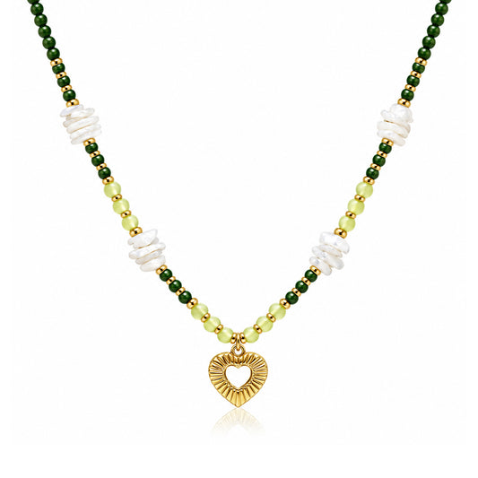 Matcha Heart Necklace