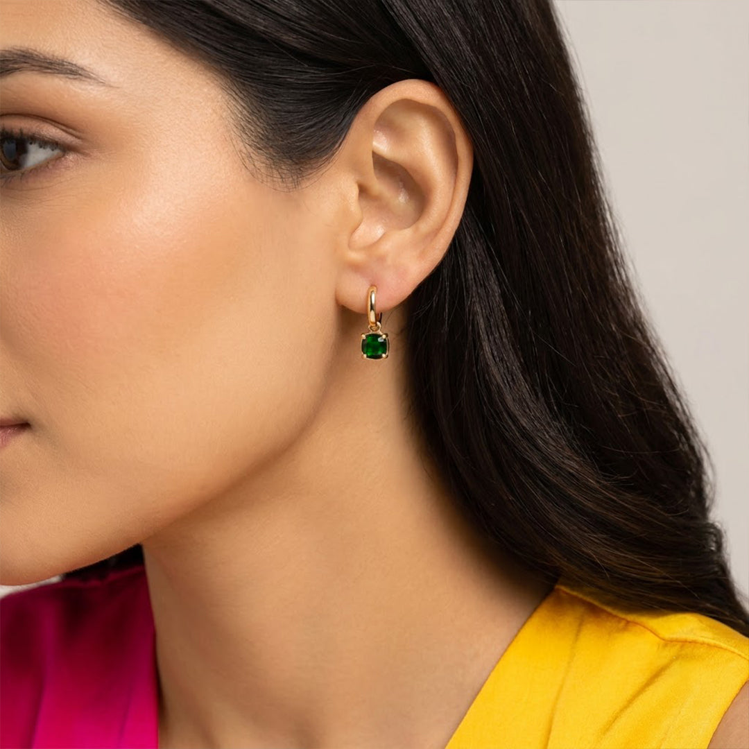 Mia Earrings - Emerald