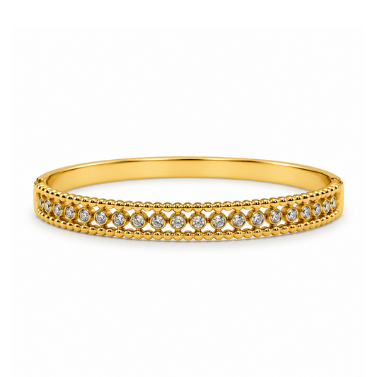 Mira Beaded Crystal Bangle