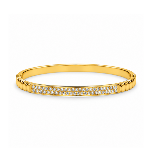 Alina Double Row Crystal Bangle