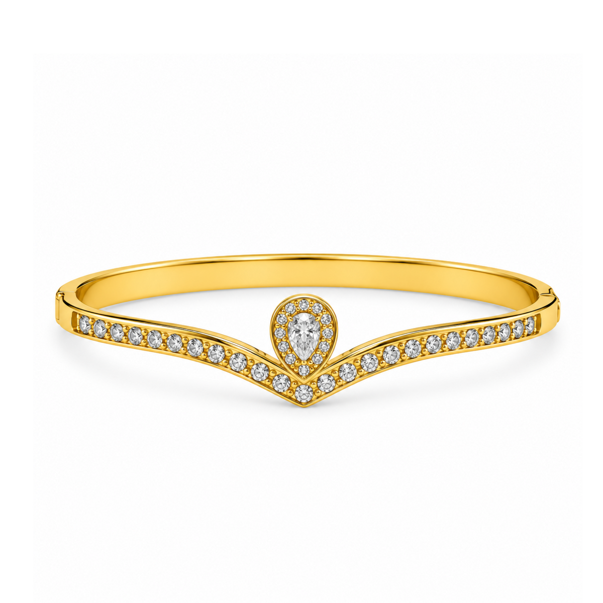 Elise Teardrop Crystal Bangle