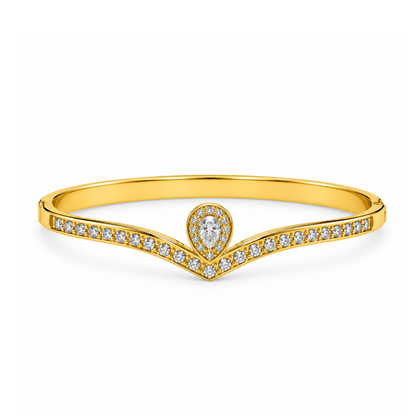 Elise Teardrop Crystal Bangle