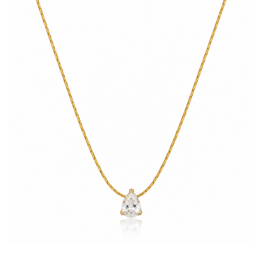 Oval Minimal Stone Necklace