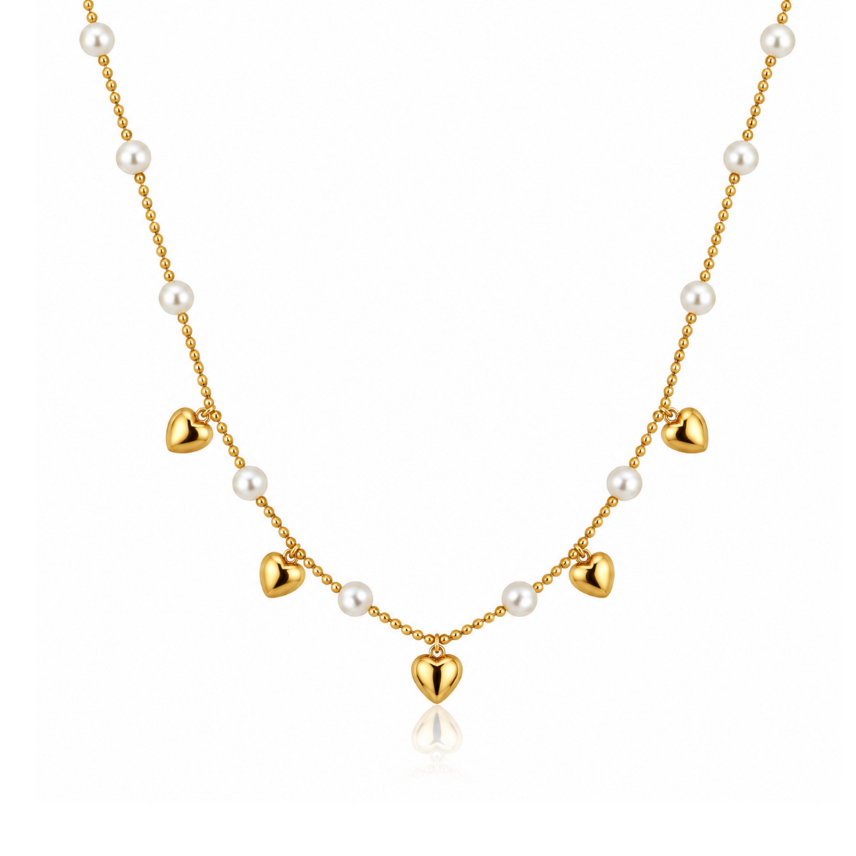 Mel Heart Pearl Necklace