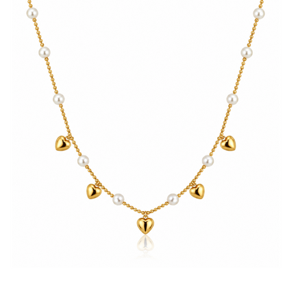 Mel Heart Pearl Necklace