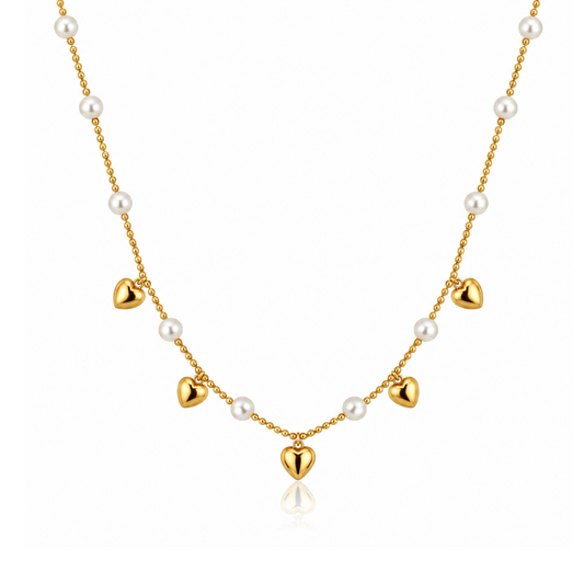 Mel Heart Pearl Necklace