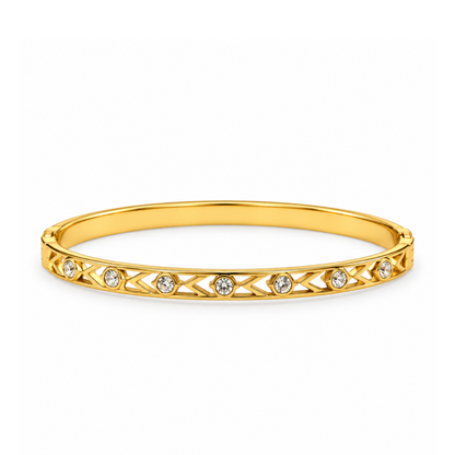 Aria Geometric Crystal Bangle