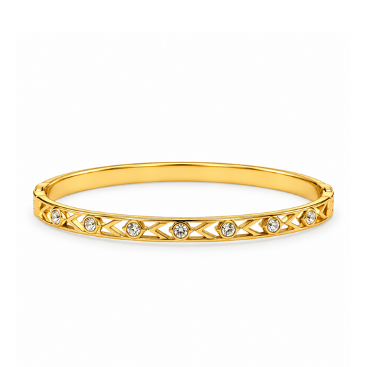 Aria Geometric Crystal Bangle