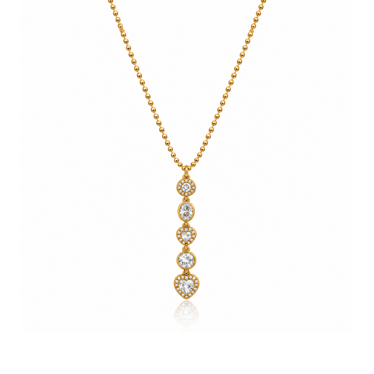 Heart Circle Drop Necklace