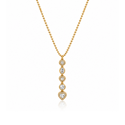 Heart Circle Drop Necklace