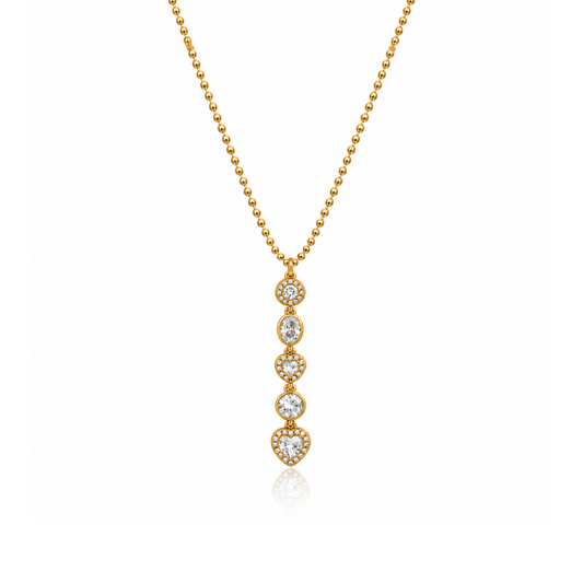 Heart Circle Drop Necklace