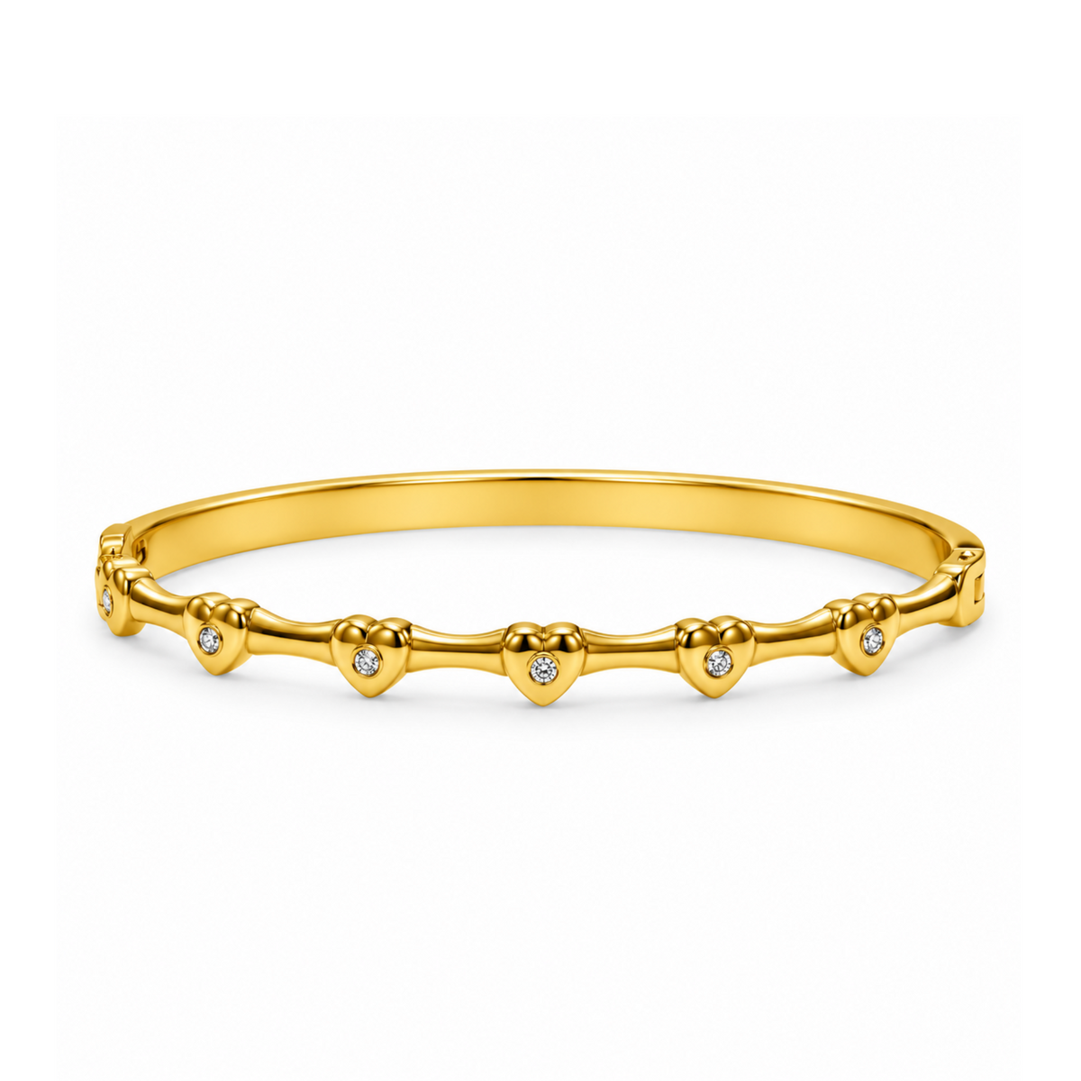 Amour Crystal Heart Bangle