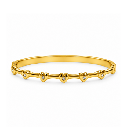 Amour Crystal Heart Bangle