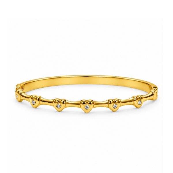 Amour Crystal Heart Bangle