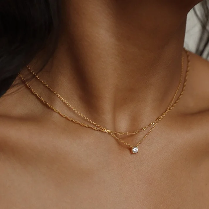 Minimal Double Layered Necklace