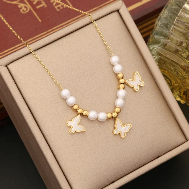 Pearl Butterfly Necklace