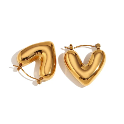 Chunky Heart Hoops