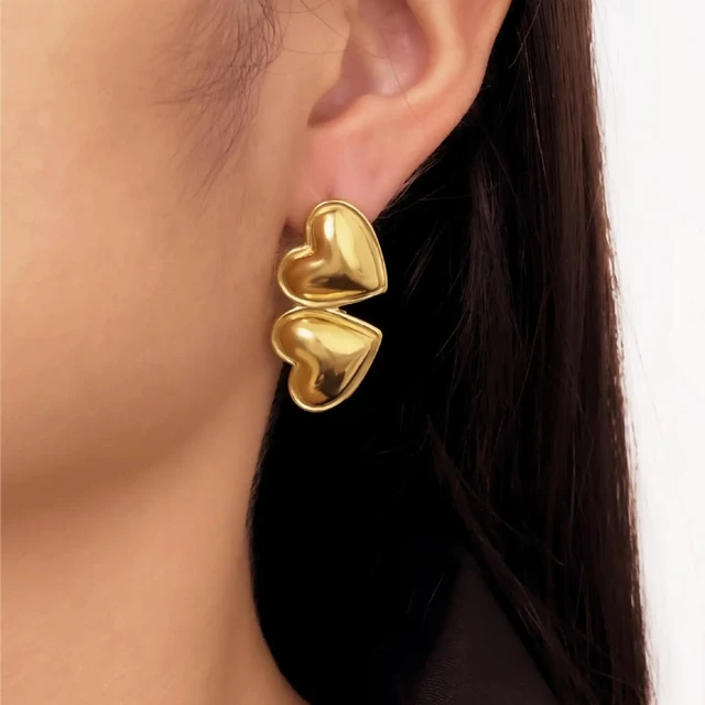 Double Heart Earrings