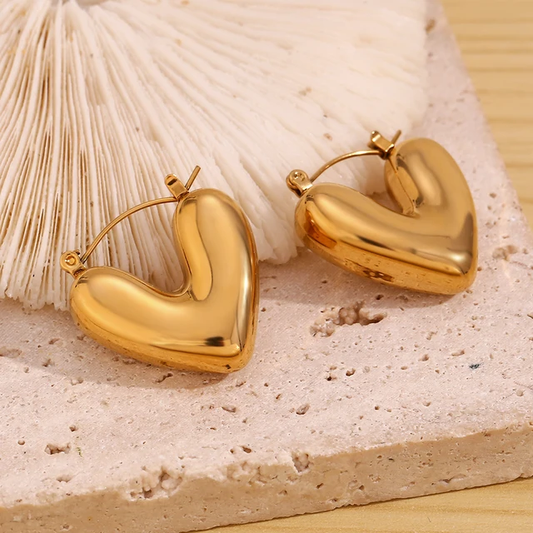 Chunky Heart Hoops