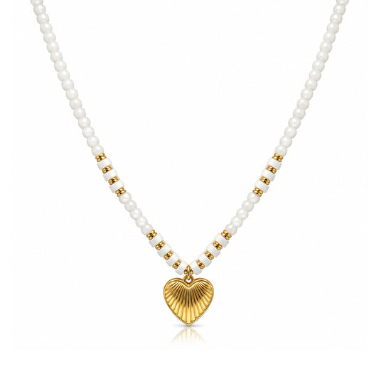 Sage and Pearl Necklace