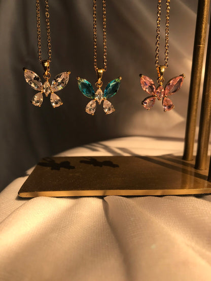 Crystal Butterfly Necklace