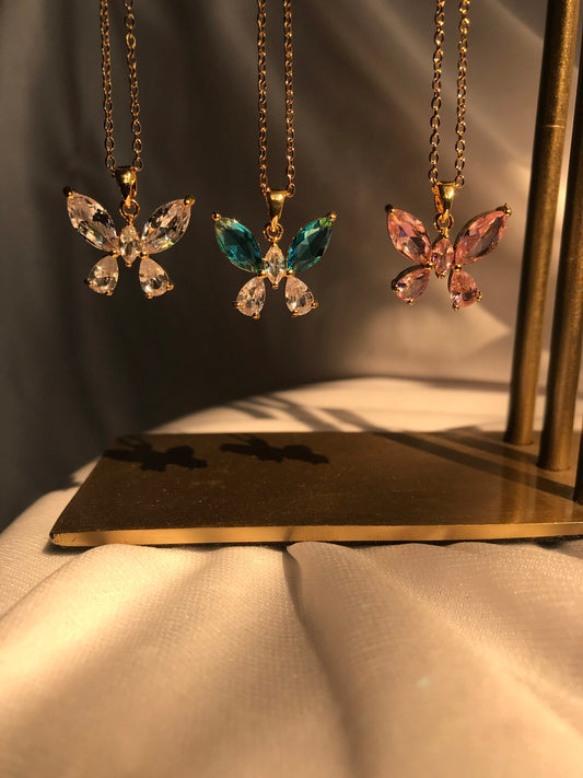 Crystal Butterfly Necklace